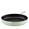 Anolon 12 Cast Iron Open Skillet In Green