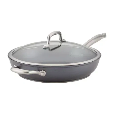 Anolon Accolade 12" Non-stick Frying Pan With Lid In Gray