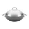 Anolon Accolade 13.5" Non-stick Wok With Lid In Gray