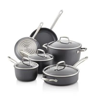 ANOLON ACCOLADE HARD-ANODIZED PRECISION FORGE COOKWARE SET, 10-PIECE, MOONSTONE,81111