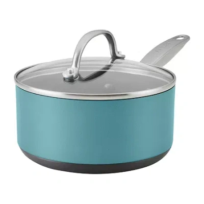 Anolon Achieve Hard Anodized 2-qt. Sauce Pan With Lid In Blue