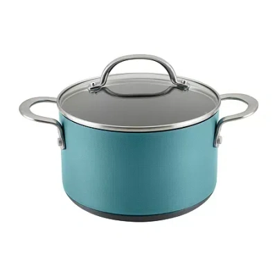 Anolon Achieve Hard Anodized 4-qt. Saucepot With Lid In Blue