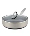 Anolon Achieve Hard Anodized Nonstick 3 Quart Saute Pan With Lid In Silver