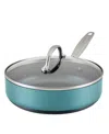 Anolon Achieve Hard Anodized Nonstick 3 Quart Saute Pan With Lid In Teal