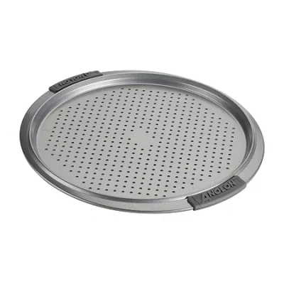 Anolon Advanced 13" Round Crisper Pizza Pan In Gray
