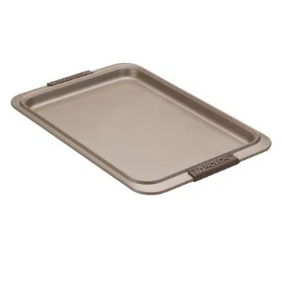 Anolon Advanced Bakeware Nonstick Cookie Sheet Pans / Baking Set, 2-piece, Bronze With Silicone Grips