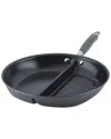 Anolon Advanced Home Hard-anodized 12.5" Nonstick Divided Grill And Griddle Skillet