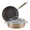 Anolon Advanced Home 3-pc. Non-stick Cookware Set In Brown