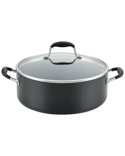 Anolon Advanced Home Hard-anodized 7.5-qt. Nonstick Wide Stockpot In Onyx