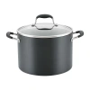 Anolon Advanced Home Hard Anodized 10-qt. Non-stick Stockpot With Lid In Black