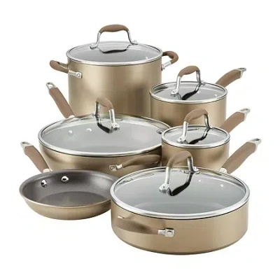 Anolon Advanced Home Hard Anodized 11-pc. Cookware Set In Brown