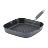 Anolon Advanced Home Hard Anodized 11" Square Grill Pan With Pour Spouts In Gray