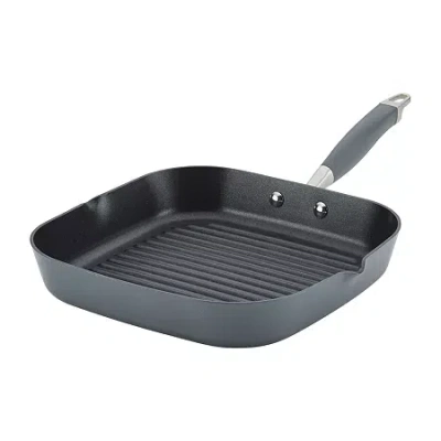 Anolon Advanced Home Hard Anodized 11" Square Grill Pan With Pour Spouts In Gray