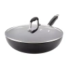 Anolon Advanced Home Hard Anodized 12" Frying Pan With Lid In Black