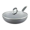 Anolon Advanced Home Hard Anodized 12" Frying Pan With Lid In Gray