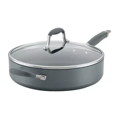 Anolon Advanced Home Hard Anodized 5-qt. Saute Pan With Lid And Helper Handle In Gray