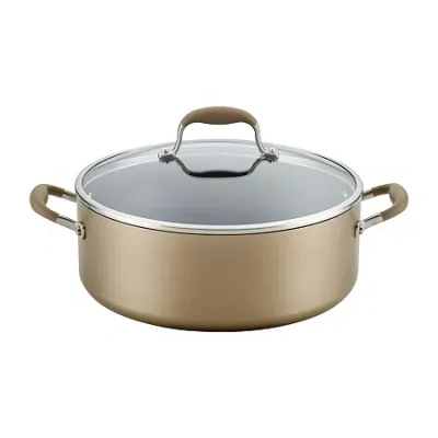 Anolon Advanced Home Hard Anodized 7.5-qt. Wide Stockpot With Lid In Brown