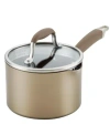 Anolon Advanced Home Hard-anodized Nonstick 2-qt. Straining Saucepan In Bronze