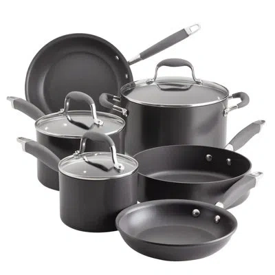 Anolon Advanced Home Hard Anodized Nonstick Cookware Pots And Pans Set, 9 Piece In Moonstone