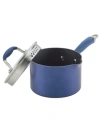 Anolon Advanced Home Hard-anodized Nonstick 2-qt. Straining Saucepan In Indigo