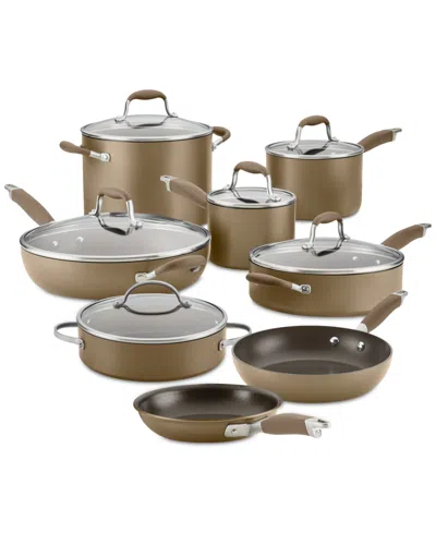 Anolon Advanced Home Nonstick Hard-anodized 14-pc. Cookware Set In Brown