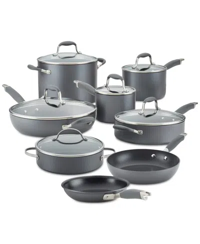 Anolon Advanced Home Nonstick Hard-anodized 14-pc. Cookware Set In Gray