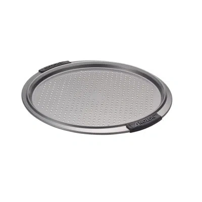 Anolon Advanced Nonstick Bakeware Round Perforated Pizza Pan, 13 Inch, Gray
