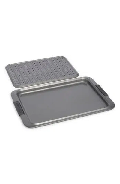 Anolon Advanced Nonstick Cookie Sheet & Rack Set In Gray