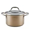 Anolon X 4 Qt Covered Saucepot In Brown