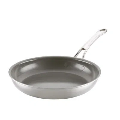 Anolon Everlast Clad Ceramic Stainless Steel Frying Pan, 10-inch, Silver