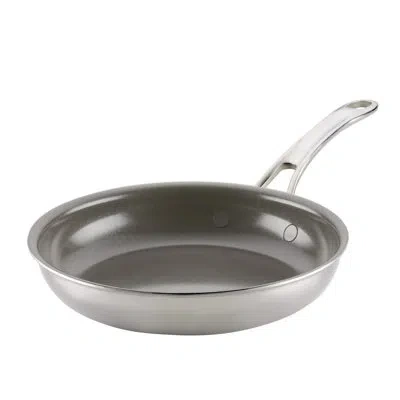 Anolon Everlast Clad Ceramic Stainless Steel Frying Pan, 8.5-inch, Silver