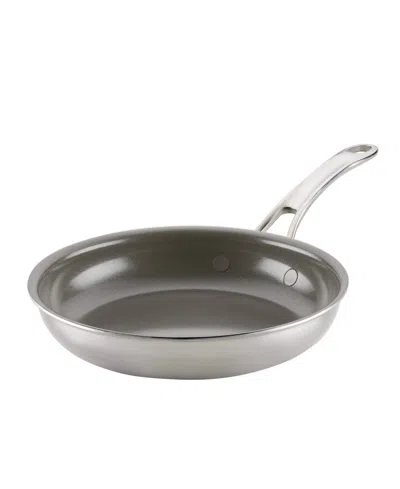 Anolon Everlast Clad Stainless Steel Ceramic Nonstick 8.5" Open Skillet In Silver