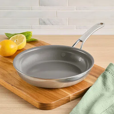 Anolon Everlast Stainless Steel Ceramic Nonstick Skillet, 8.5 In Silver