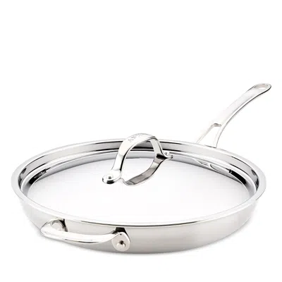Anolon Everlast Tri Ply Clad 12.5 Frying Pan With Lid In Silver
