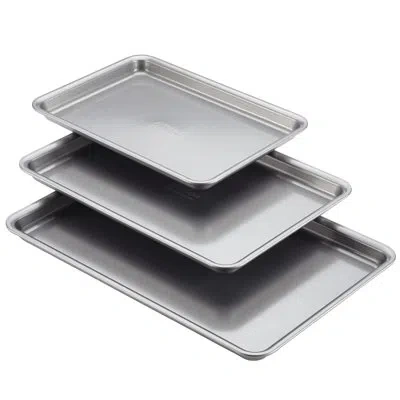Anolon Gourmet Nonstick Bakeware Cookie Pan Set, 3 Piece In Graphite