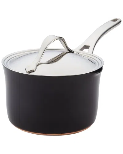 Anolon Nouvelle Copper Luxe Hard-anodized Nonstick Stock Pot In Onyx