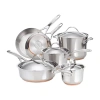 Anolon Nouvelle Stainless Steel 10-pc. Cookware Set In Silver