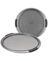 Anolon Set Of 2 Advanced Nonstick Bakeware Round Perforated 13in Pizza Pans