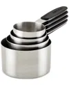 Anolon Suregrip 4 Piece Magnetic Stainless Steel Measuring Cups In Stainless Steel