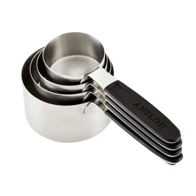 Anolon Suregrip Magnetic Measuring Cup Set, 4 Piece In Black;silver