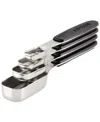 Anolon Suregrip Magnetic Stainless Steel Measuring Spoon Set In Stainless Steel