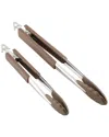 Anolon Tools And Gadgets 2pc Suregrip Nylon Nonstick Locking Tongs Set