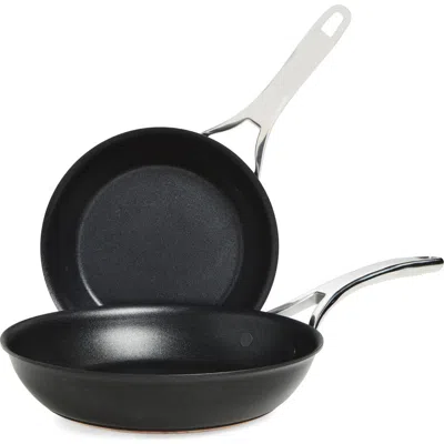 Anolon Two-piece Nonstick Skillet Set In Black