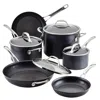 Anolon X Hybrid Nonstick 10pc Cookware Set In Gray