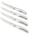 Anolon 4pc Stainless Steel Steak Knife Set In Silver