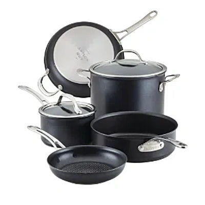 Anolon X Hybrid 7 Piece Nonstick Cookware Set In Silver