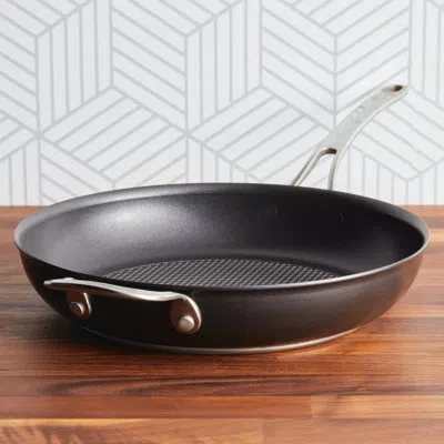 Anolon X Hybrid Cookware Nonstick Frying Pan With Helper Handle, 12-inch In Dark Gray