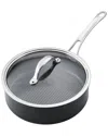 Anolon X Hybrid Nonstick Induction Saute Pan With Lid In Grey