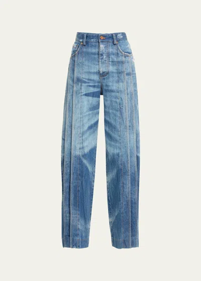 Anonlychild Antonio Pintuck Jeans In Blue