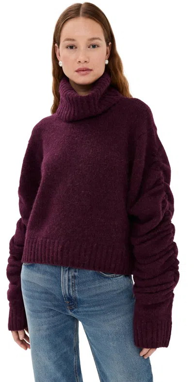 Anonlychild Hour Mohair Sweater Merlot